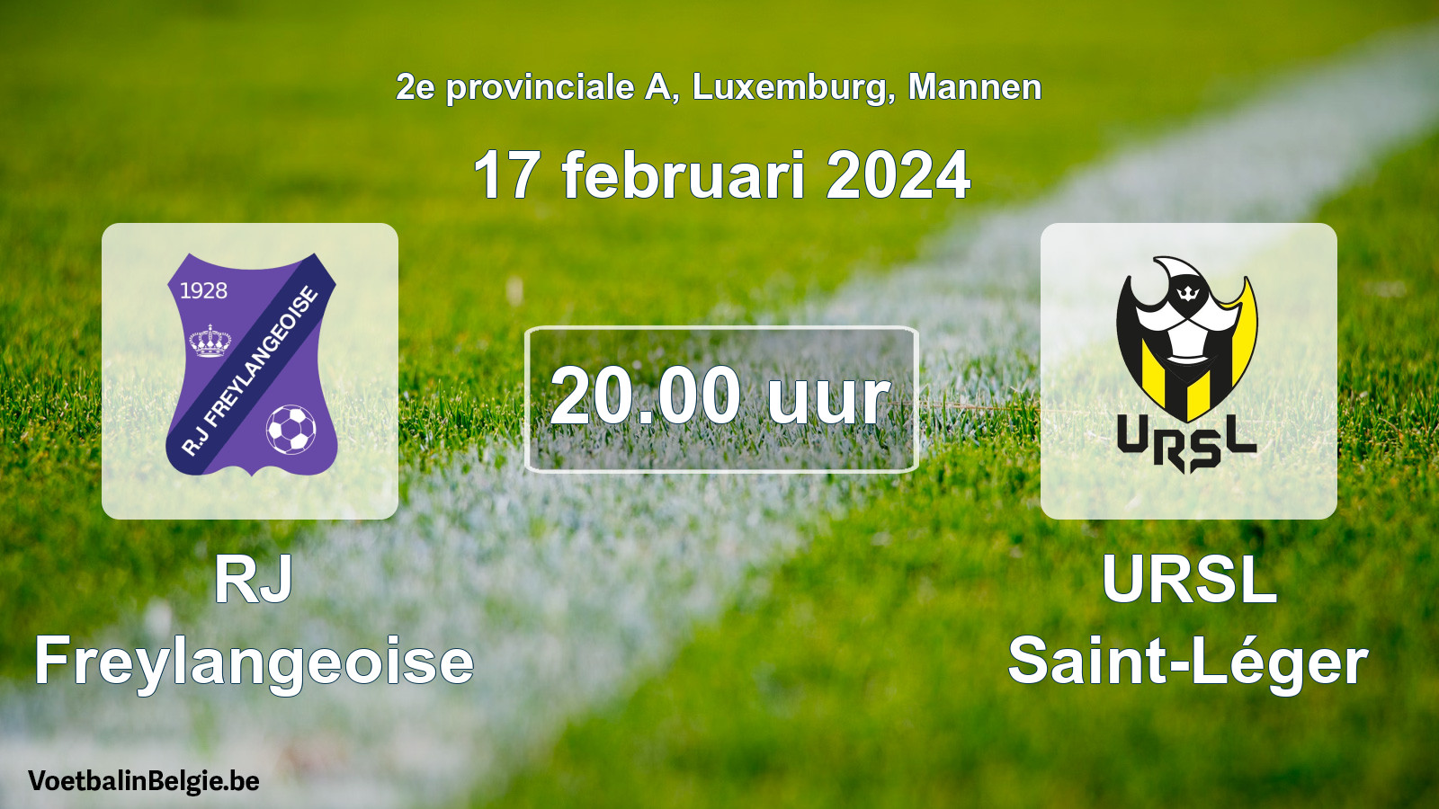Match prévu football hommes: RJ Freylangeoise - URSL Saint-Léger (17 février 2024)