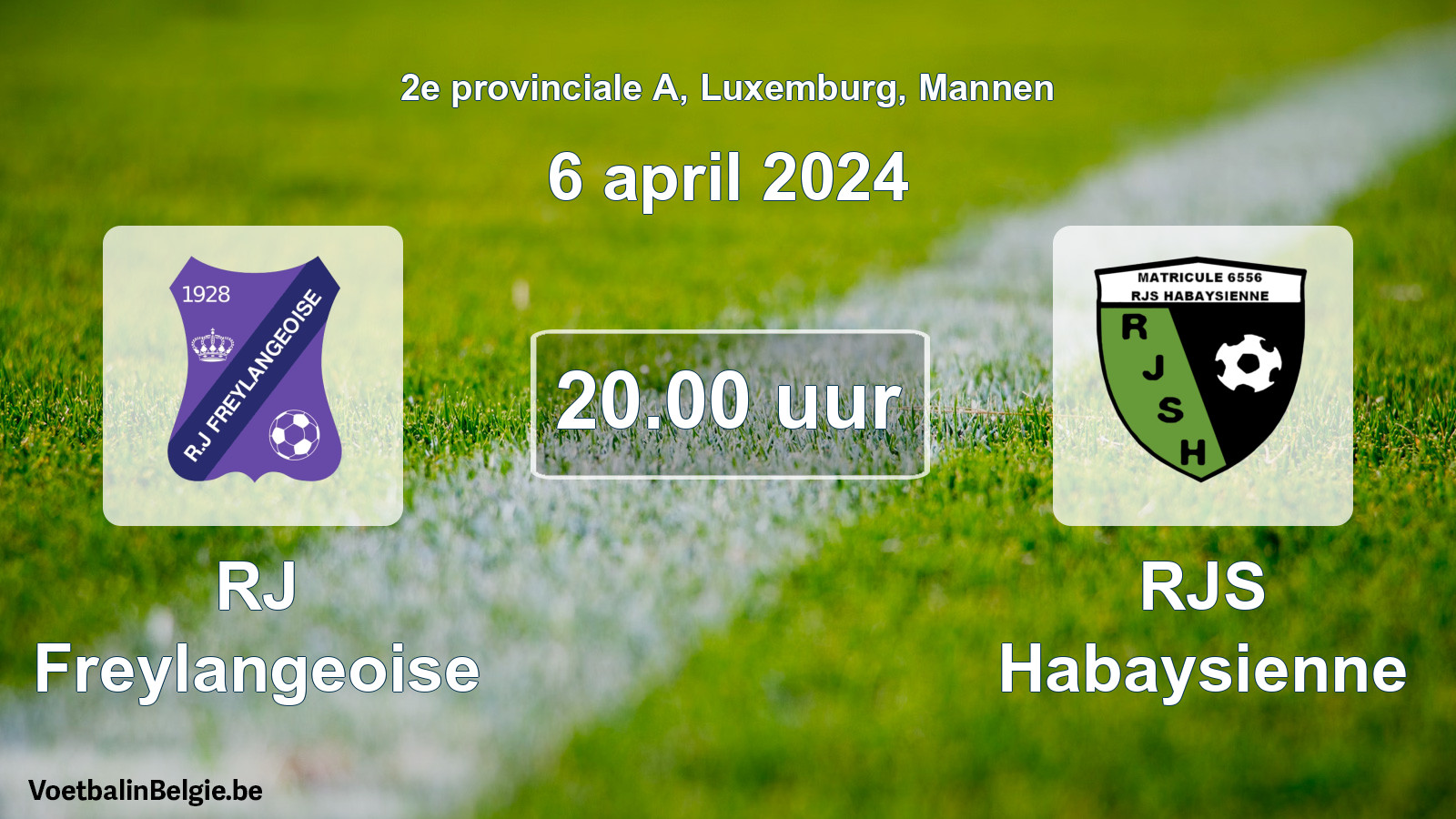 Match prévu football hommes: RJ Freylangeoise - RJS Habaysienne (6 avril 2024)