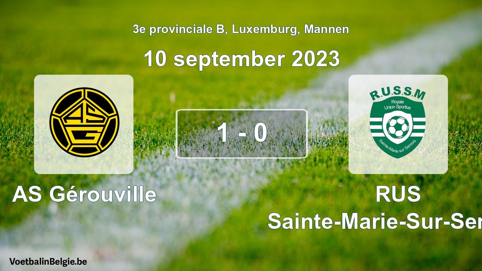 Gespeelde wedstrijd mannenvoetbal: AS Gérouville - RUS Sainte-Marie-Sur-Semois 1 - 0 (10 september 2023)