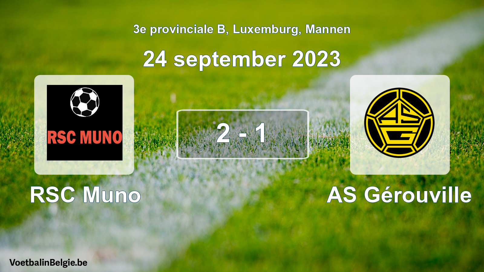 Gespeelde wedstrijd mannenvoetbal: RSC Muno - AS Gérouville 2 - 1 (24 september 2023)