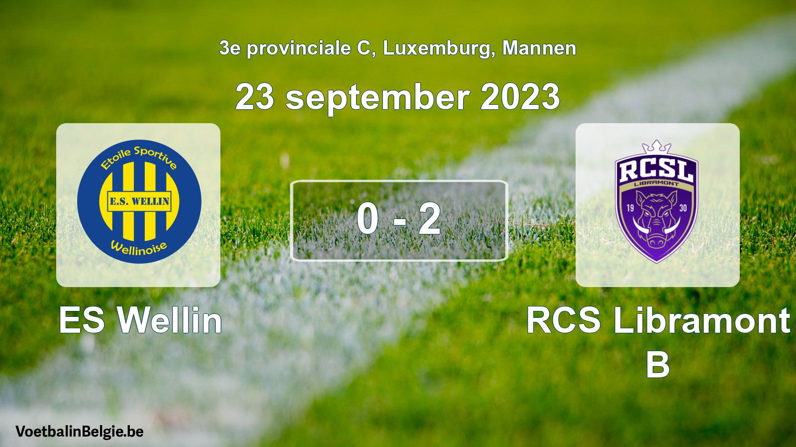 Gespeelde wedstrijd mannenvoetbal: ES Wellin - RCS Libramont B 0 - 2 (23 september 2023)