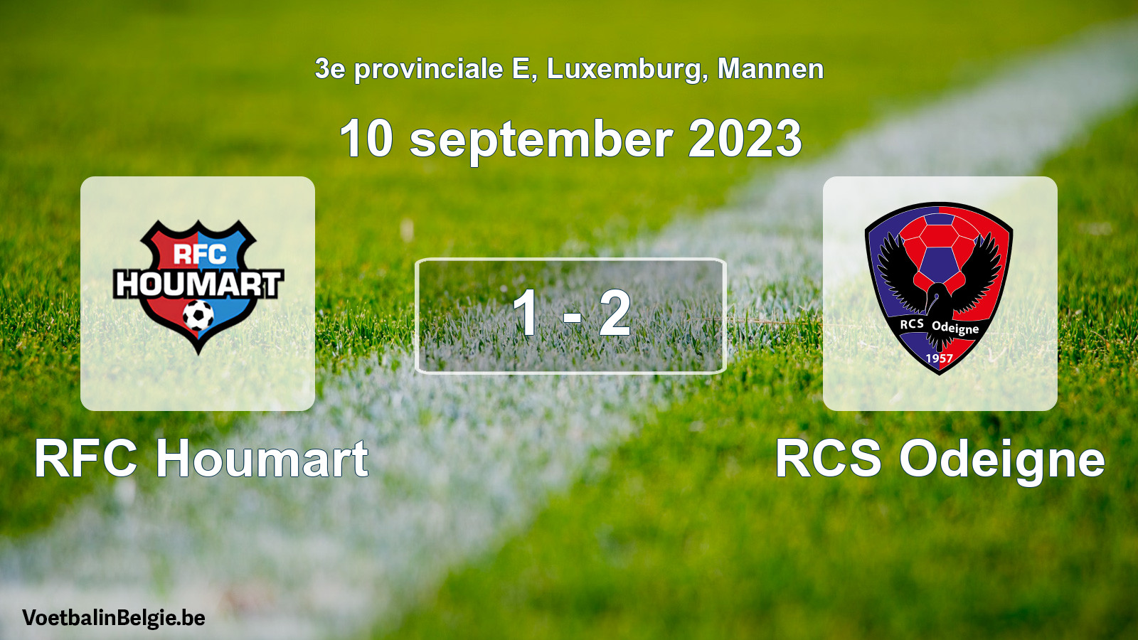 Gespeelde wedstrijd mannenvoetbal: RFC Houmart - RCS Odeigne 1 - 2 (10 september 2023)