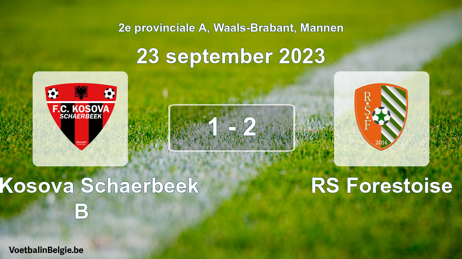 Gespeelde wedstrijd mannenvoetbal: FC Kosova Schaerbeek B - RS Forestoise 1 - 2 (23 september 2023)