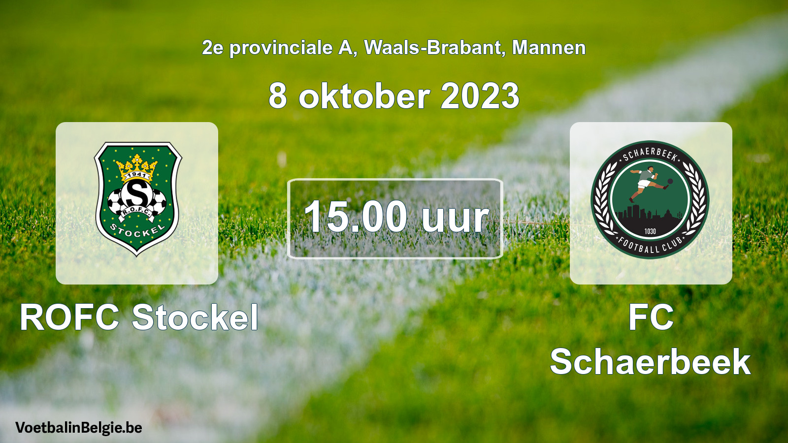 Match prévu football hommes: ROFC Stockel - FC Schaerbeek (8 octobre 2023)