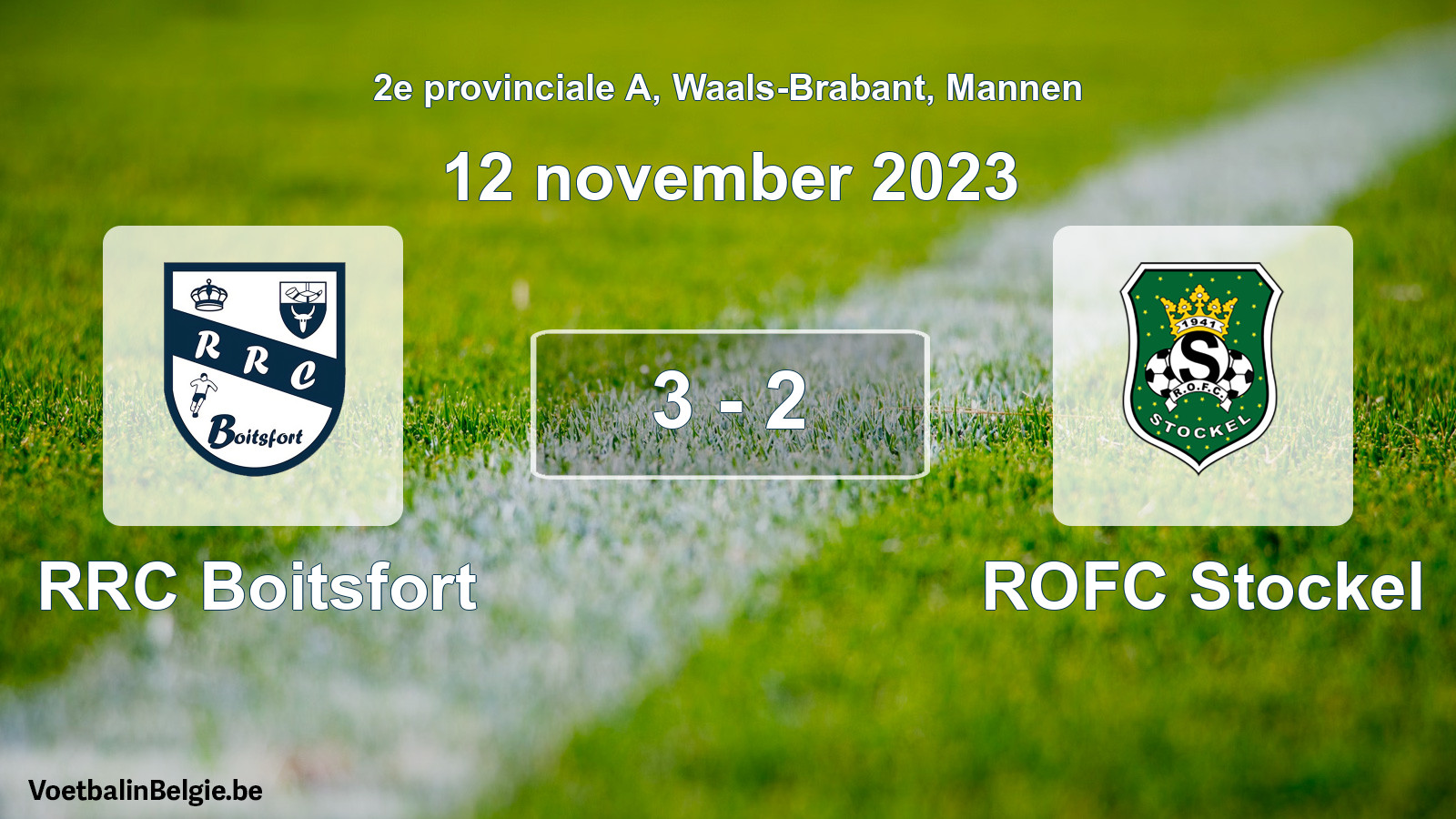 Gespeelde wedstrijd mannenvoetbal: RRC Boitsfort - ROFC Stockel 3 - 2 (12 november 2023)