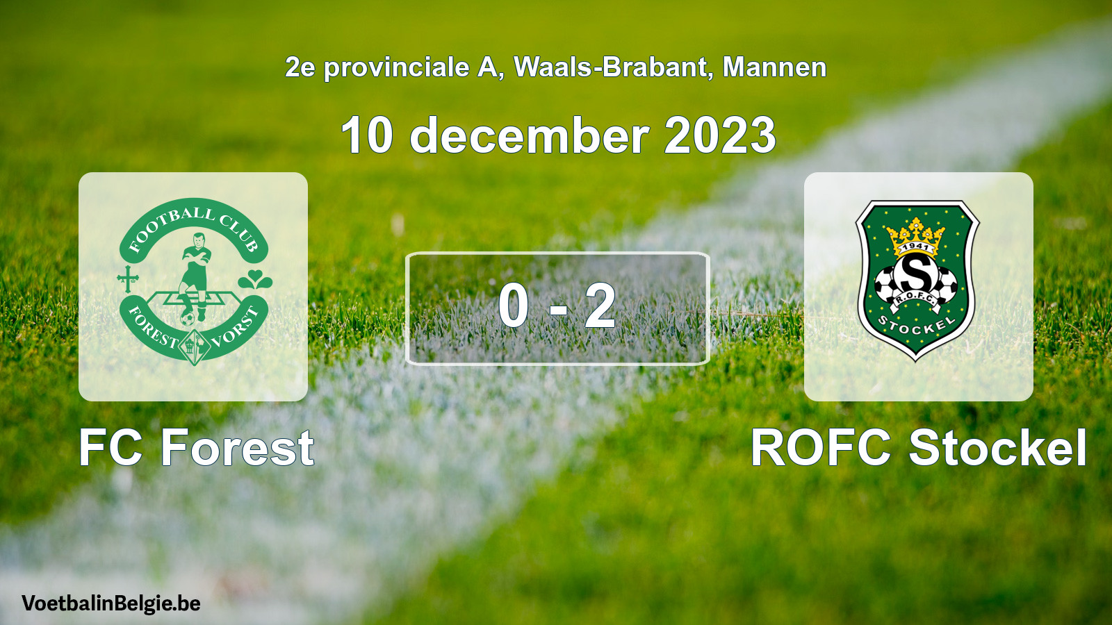 Played match men football: FC Forest - ROFC Stockel 0 - 2 (10 December 2023)