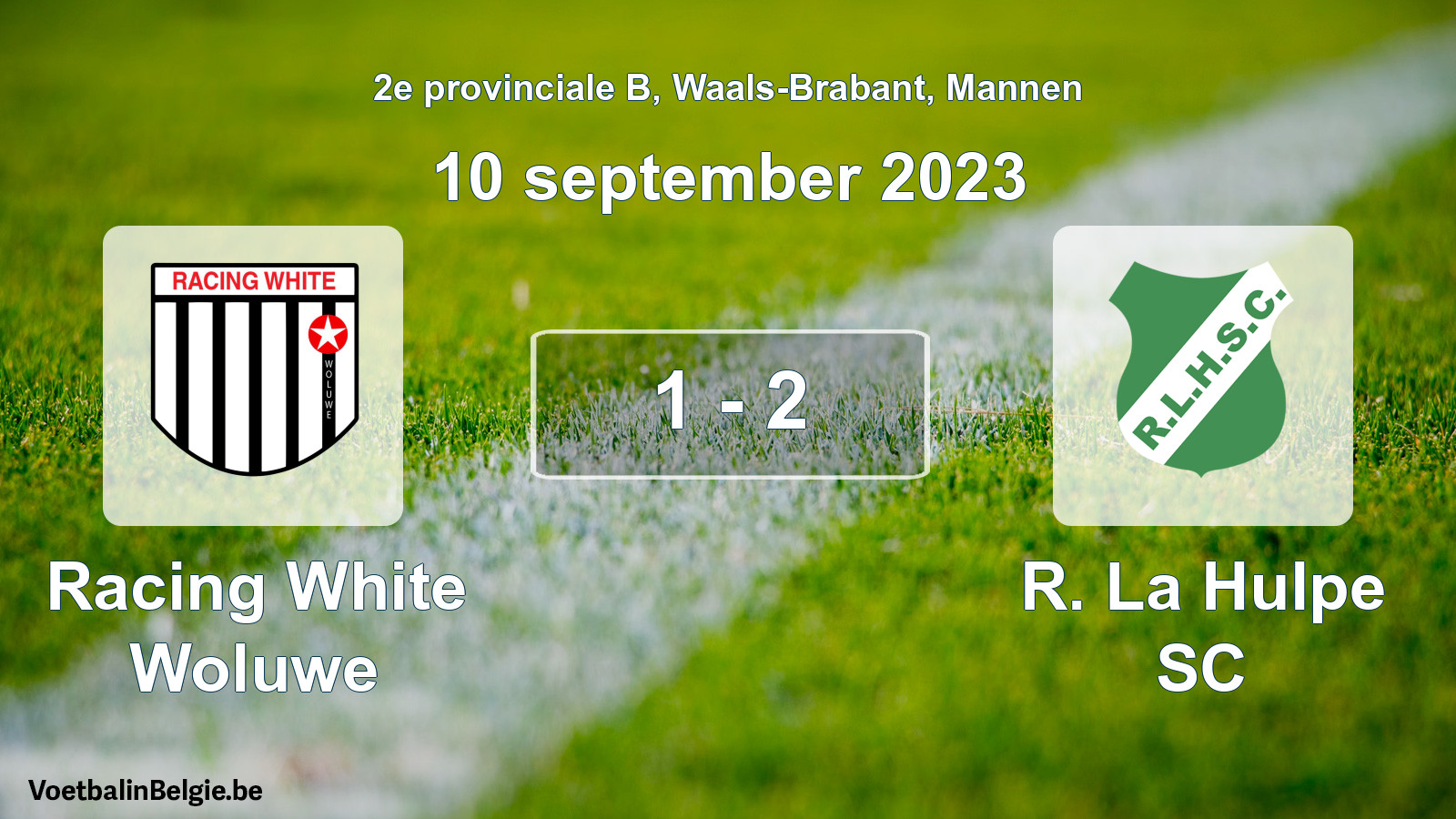 Gespeelde wedstrijd mannenvoetbal: Racing White Woluwe - R. La Hulpe SC 1 - 2 (10 september 2023)