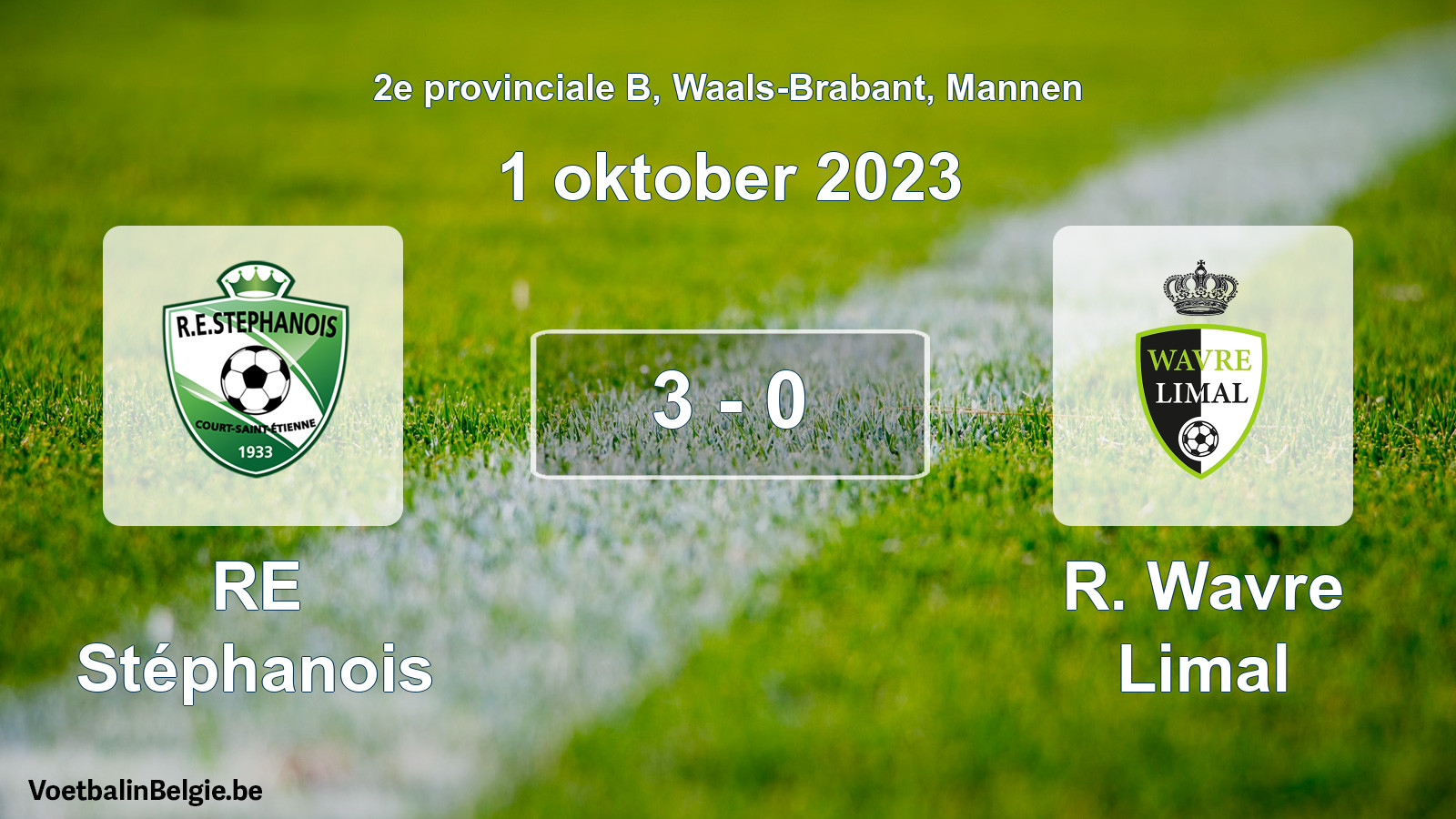 Gespeelde wedstrijd mannenvoetbal: RE Stéphanois - R. Wavre Limal 3 - 0 (1 oktober 2023)