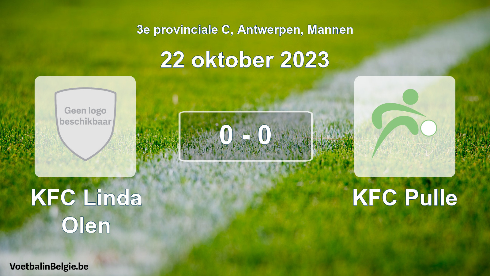 Gespeelde wedstrijd mannenvoetbal: KFC Linda Olen - KFC Pulle 0 - 0 (22 oktober 2023)