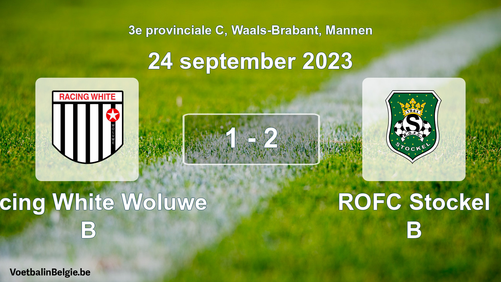 Gespeelde wedstrijd mannenvoetbal: Racing White Woluwe B - ROFC Stockel B 1 - 2 (24 september 2023)