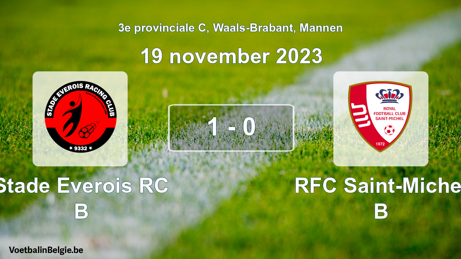 Gespeelde wedstrijd mannenvoetbal: Stade Everois RC B - RFC Saint-Michel B 1 - 0 (19 november 2023)