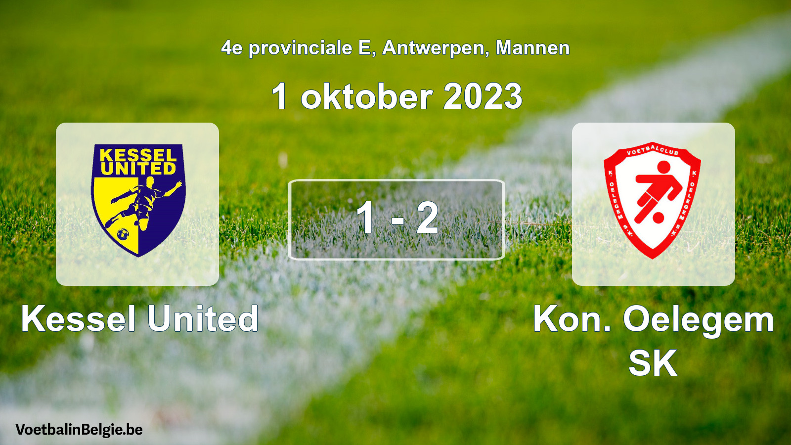 Gespeelde wedstrijd mannenvoetbal: Kessel United - Kon. Oelegem SK 1 - 2 (1 oktober 2023)