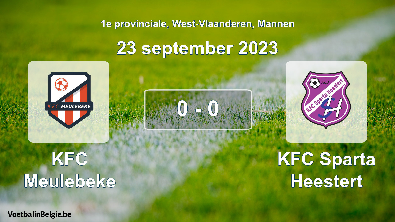 Gespeelde wedstrijd mannenvoetbal: KFC Meulebeke - KFC Sparta Heestert 0 - 0 (23 september 2023)