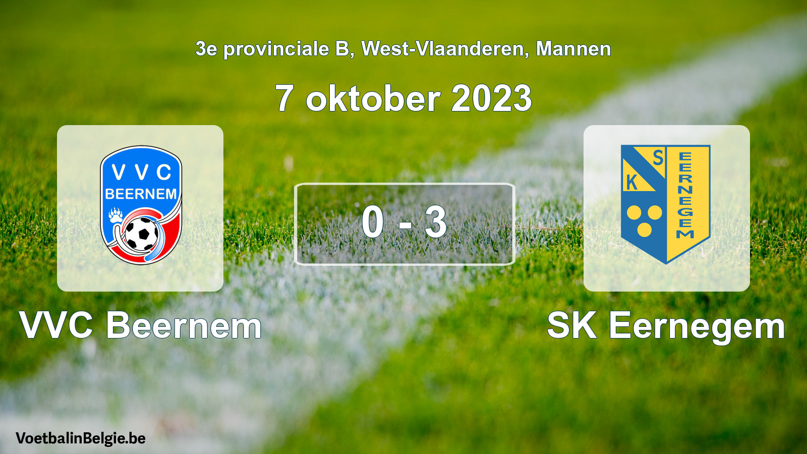 Played match men football: VVC Beernem - SK Eernegem 0 - 3 (7 October 2023)