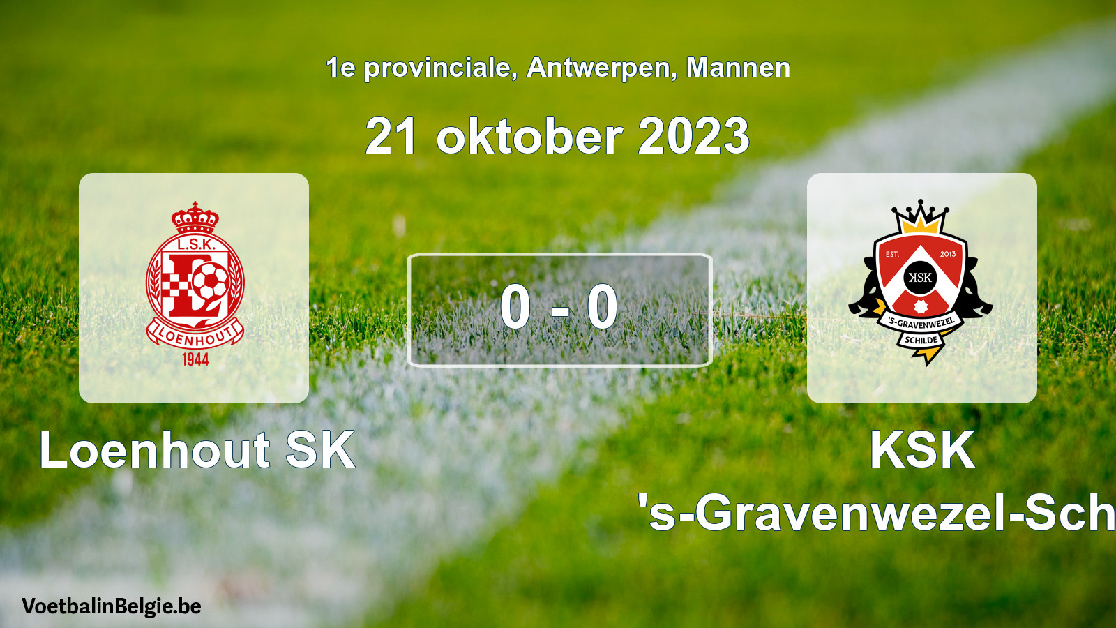 Gespeelde wedstrijd mannenvoetbal: Loenhout SK - KSK 's-Gravenwezel-Schilde 0 - 0 (21 oktober 2023)