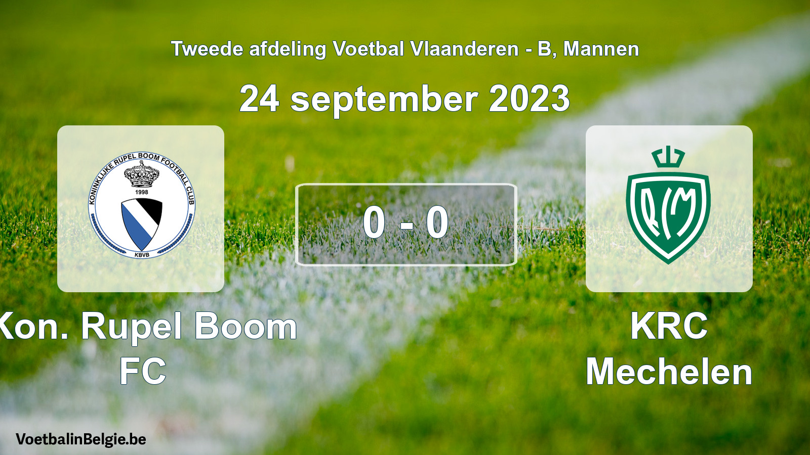 Gespeelde wedstrijd mannenvoetbal: Kon. Rupel Boom FC - KRC Mechelen 0 - 0 (24 september 2023)