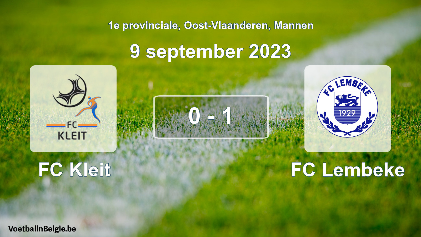 Match joué football hommes: FC Kleit - FC Lembeke 0 - 1 (9 septembre 2023)