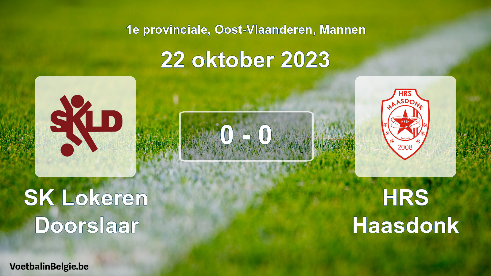 Gespeelde wedstrijd mannenvoetbal: SK Lokeren Doorslaar - HRS Haasdonk 0 - 0 (22 oktober 2023)