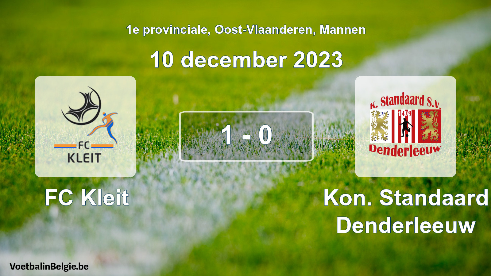 Gespeelde wedstrijd mannenvoetbal: FC Kleit - Kon. Standaard Denderleeuw 1 - 0 (10 december 2023)