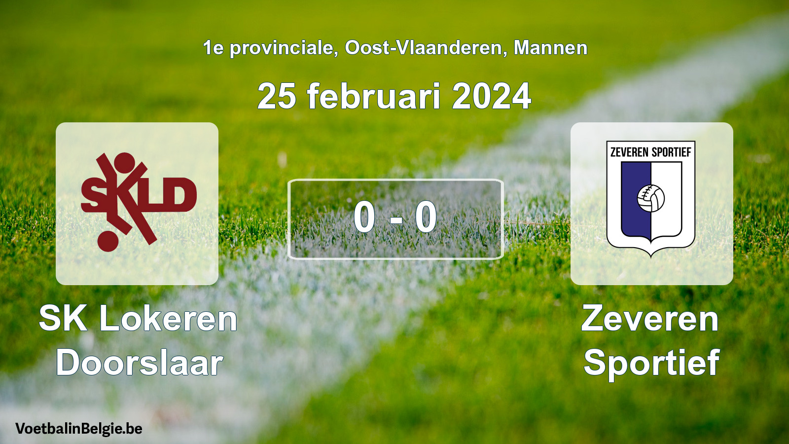 Gespeelde wedstrijd mannenvoetbal: SK Lokeren Doorslaar - Zeveren Sportief 0 - 0 (25 februari 2024)