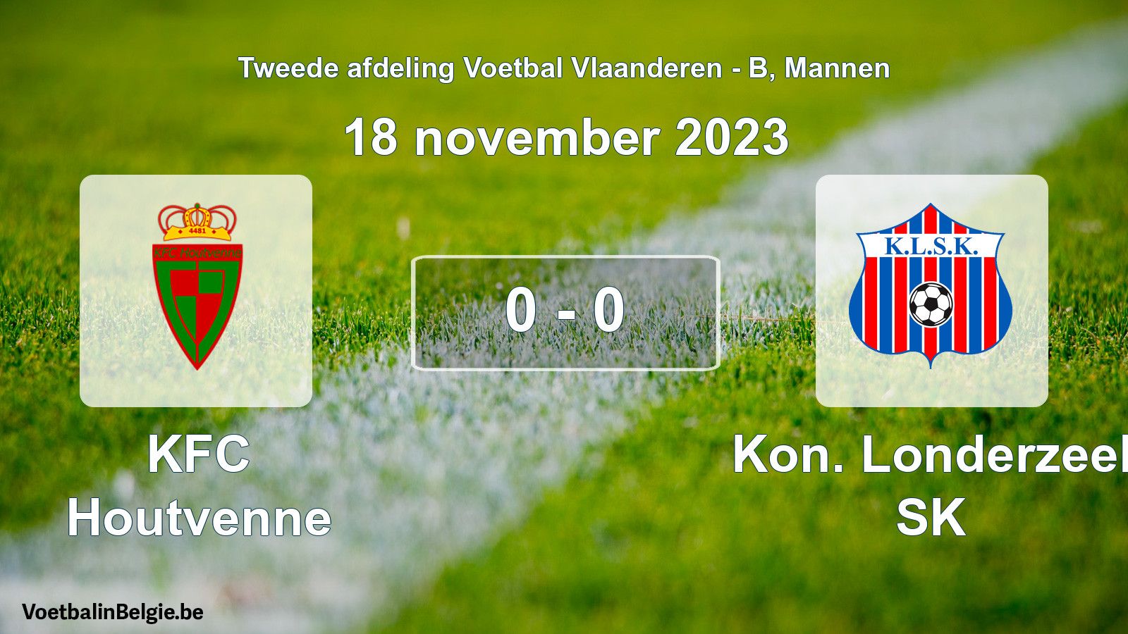 Gespeelde wedstrijd mannenvoetbal: KFC Houtvenne - Kon. Londerzeel SK 0 - 0 (18 november 2023)