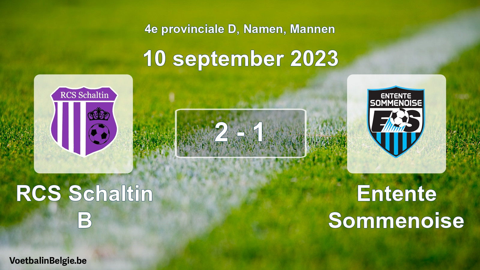 Played match men football: RCS Schaltin B - Entente Sommenoise 2 - 1 (10 September 2023)