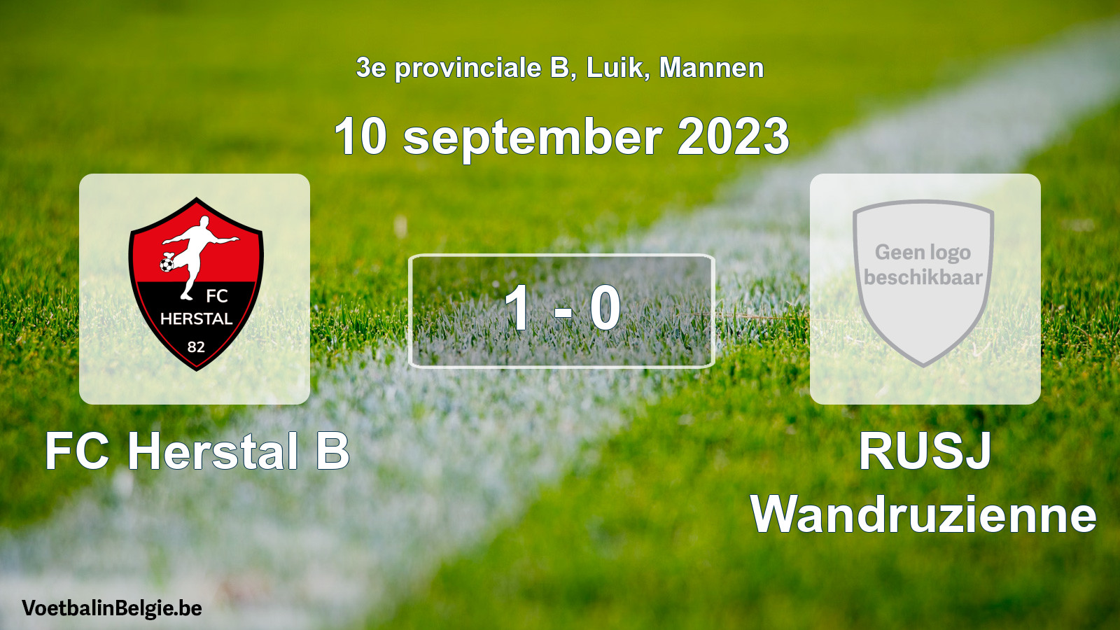 Gespeelde wedstrijd mannenvoetbal: FC Herstal B - RUSJ Wandruzienne 1 - 0 (10 september 2023)