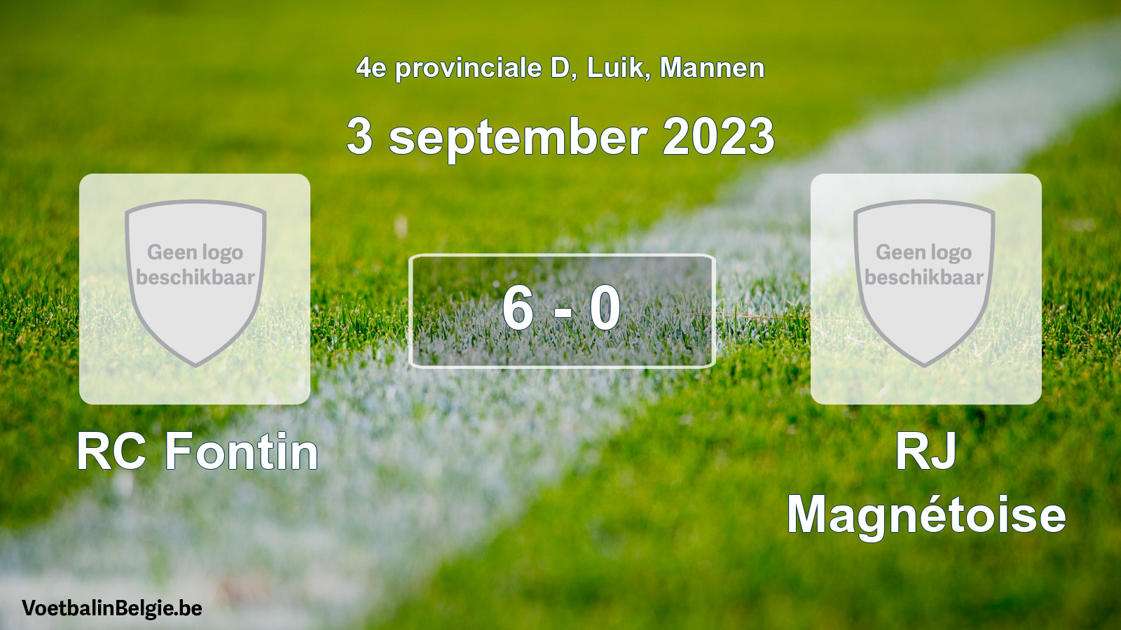 Gespeelde wedstrijd mannenvoetbal: RC Fontin - RJ Magnétoise 6 - 0 (3 september 2023)