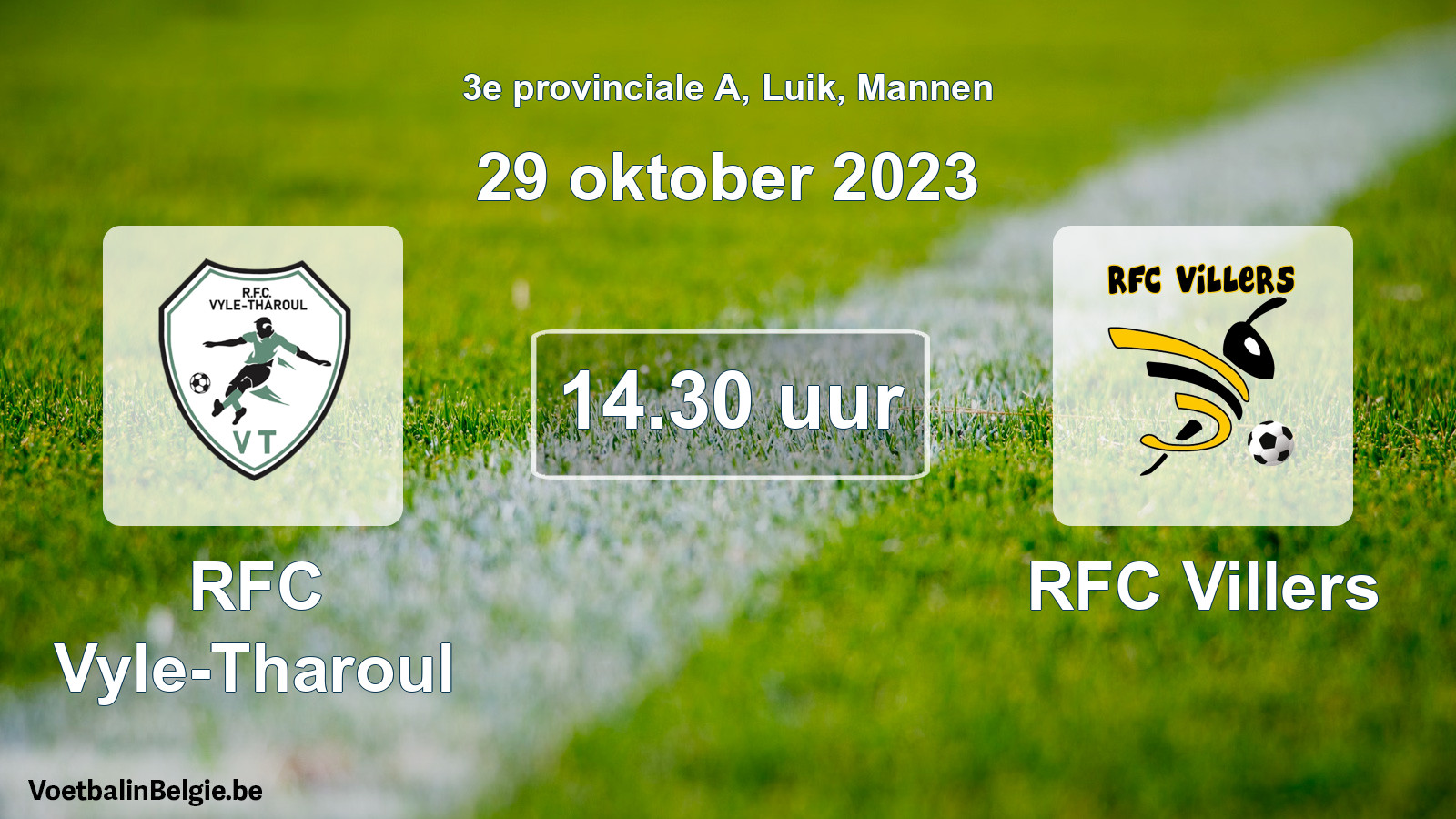 Match prévu football hommes: RFC Vyle-Tharoul - RFC Villers (29 octobre 2023)