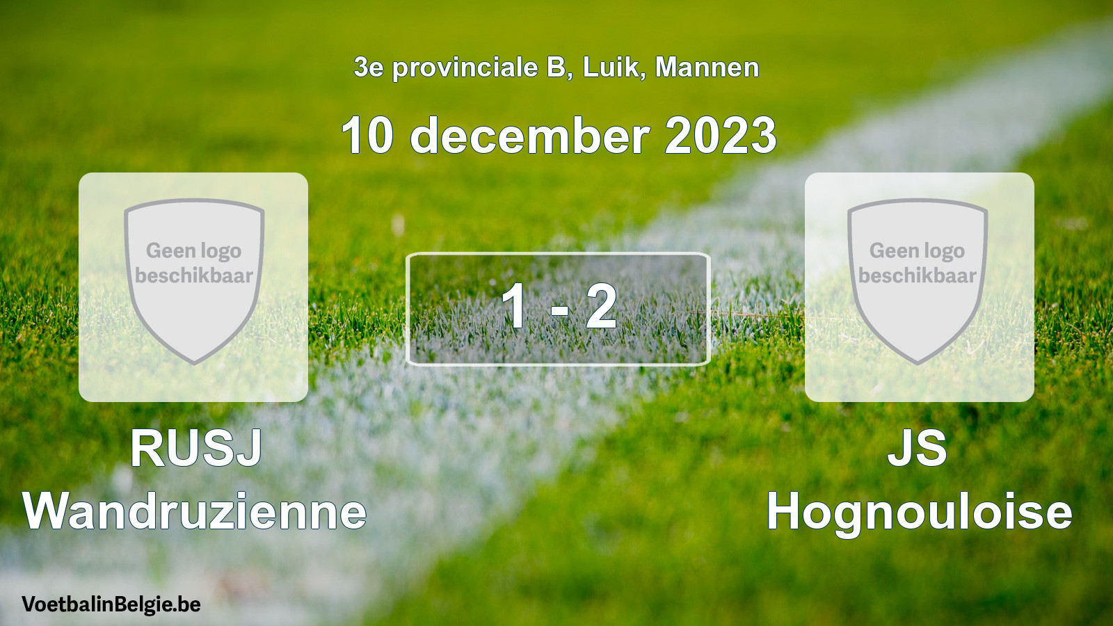 Gespeelde wedstrijd mannenvoetbal: RUSJ Wandruzienne - JS Hognouloise 1 - 2 (10 december 2023)