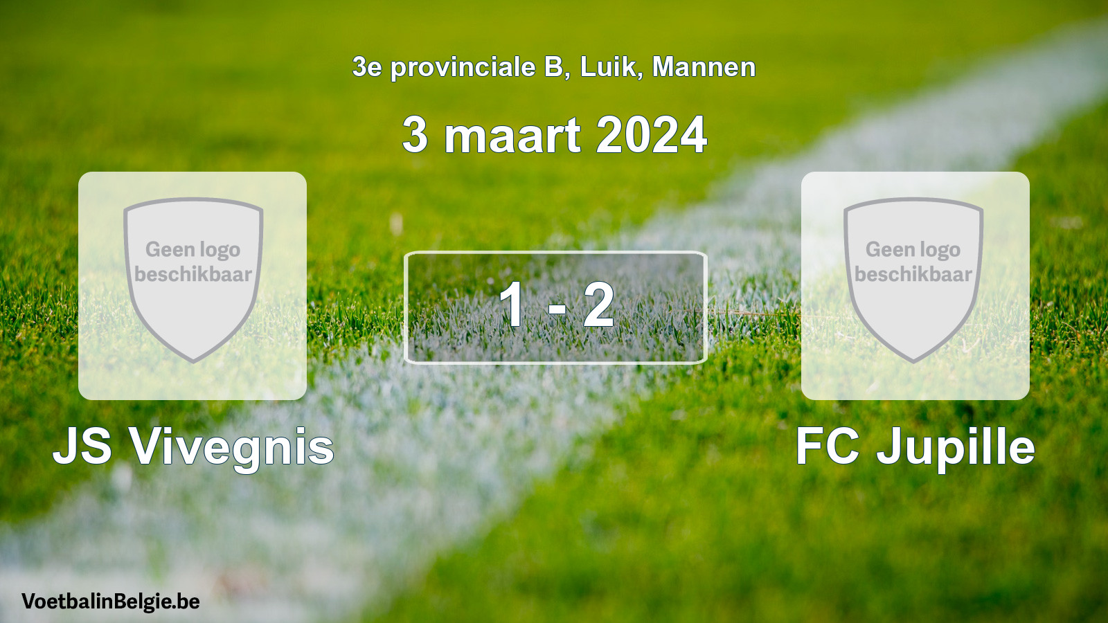 Gespeelde wedstrijd mannenvoetbal: JS Vivegnis - FC Jupille 1 - 2 (3 maart 2024)