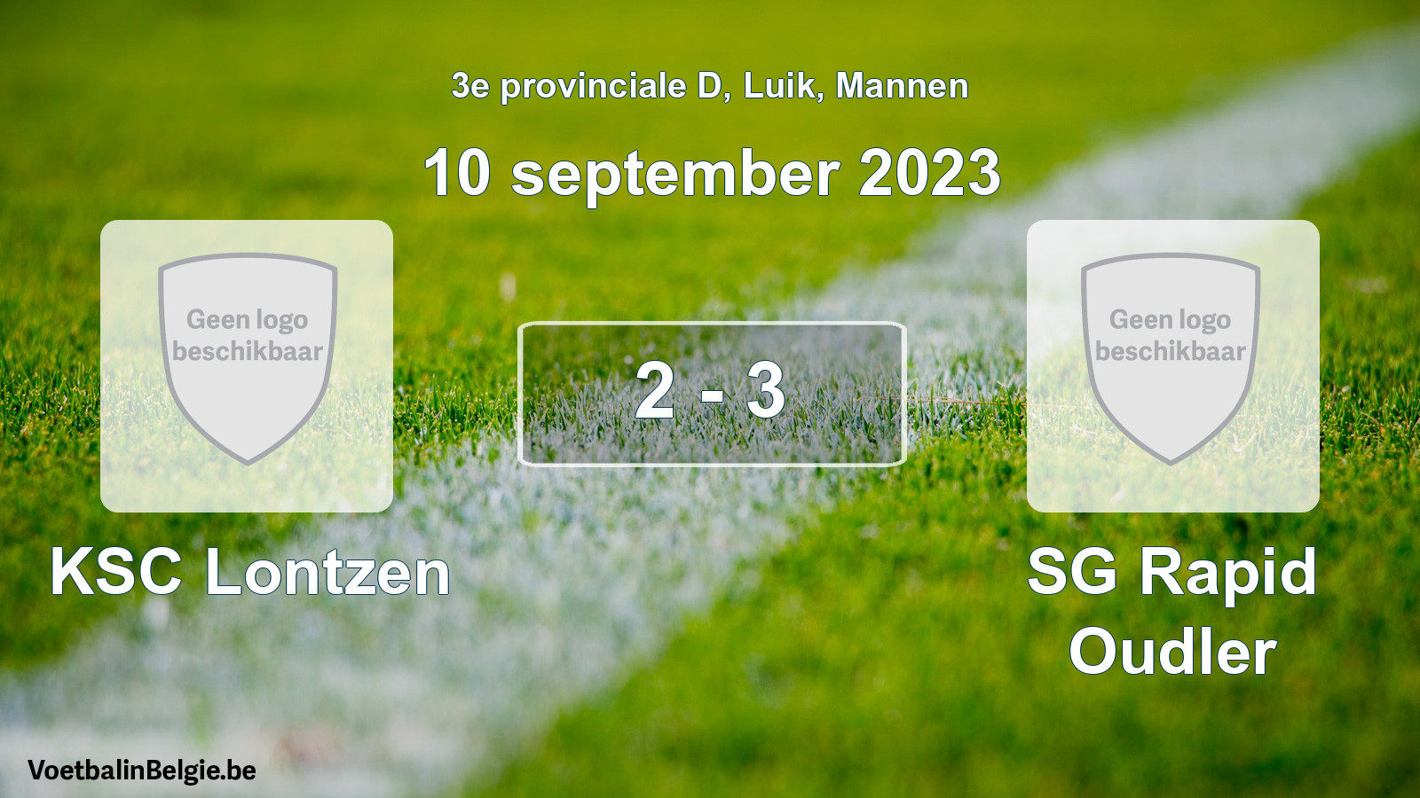 Gespeelde wedstrijd mannenvoetbal: KSC Lontzen - SG Rapid Oudler 2 - 3 (10 september 2023)