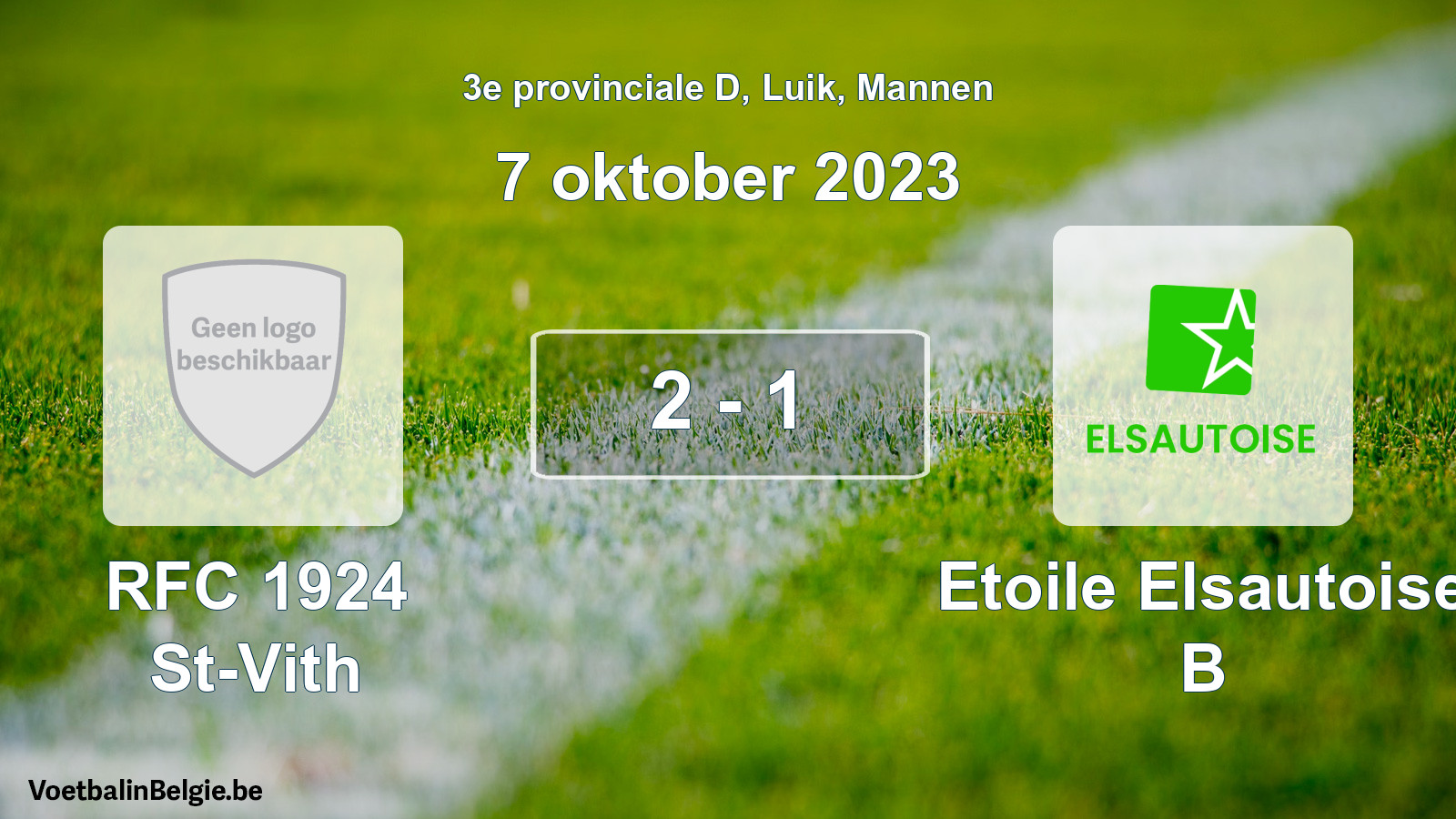 Gespeelde wedstrijd mannenvoetbal: RFC 1924 St-Vith - Etoile Elsautoise B 2 - 1 (7 oktober 2023)