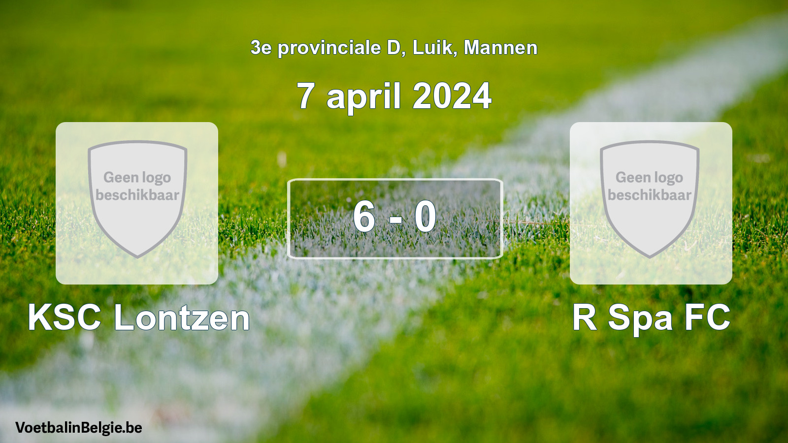 Gespeelde wedstrijd mannenvoetbal: KSC Lontzen - R Spa FC 6 - 0 (7 april 2024)