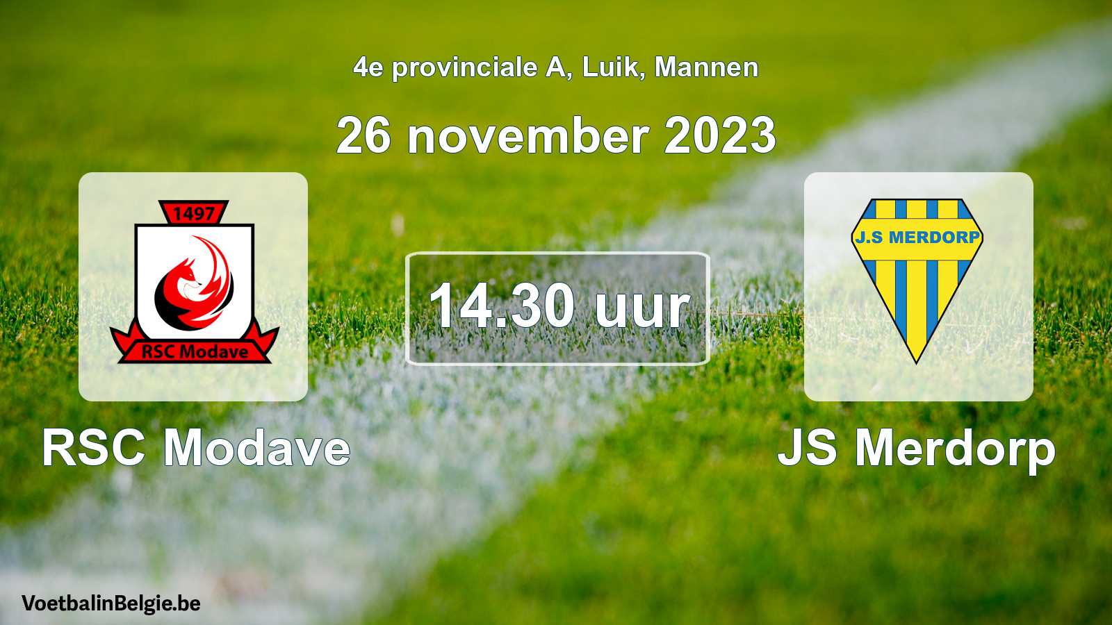 Geplantes Spiel männer-Fußball: RSC Modave - JS Merdorp (26 November 2023)