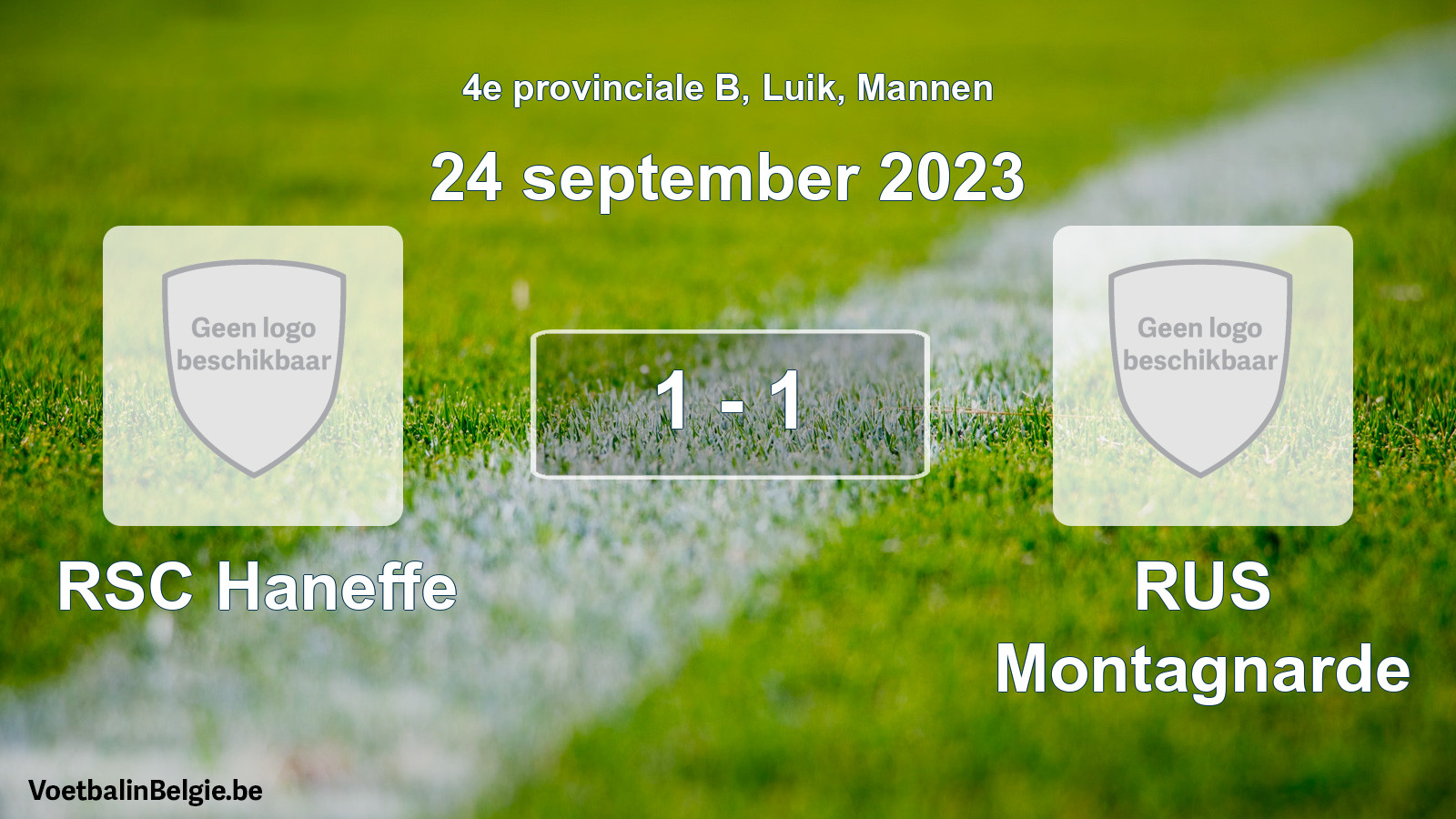 Gespeelde wedstrijd mannenvoetbal: RSC Haneffe - RUS Montagnarde 1 - 1 (24 september 2023)