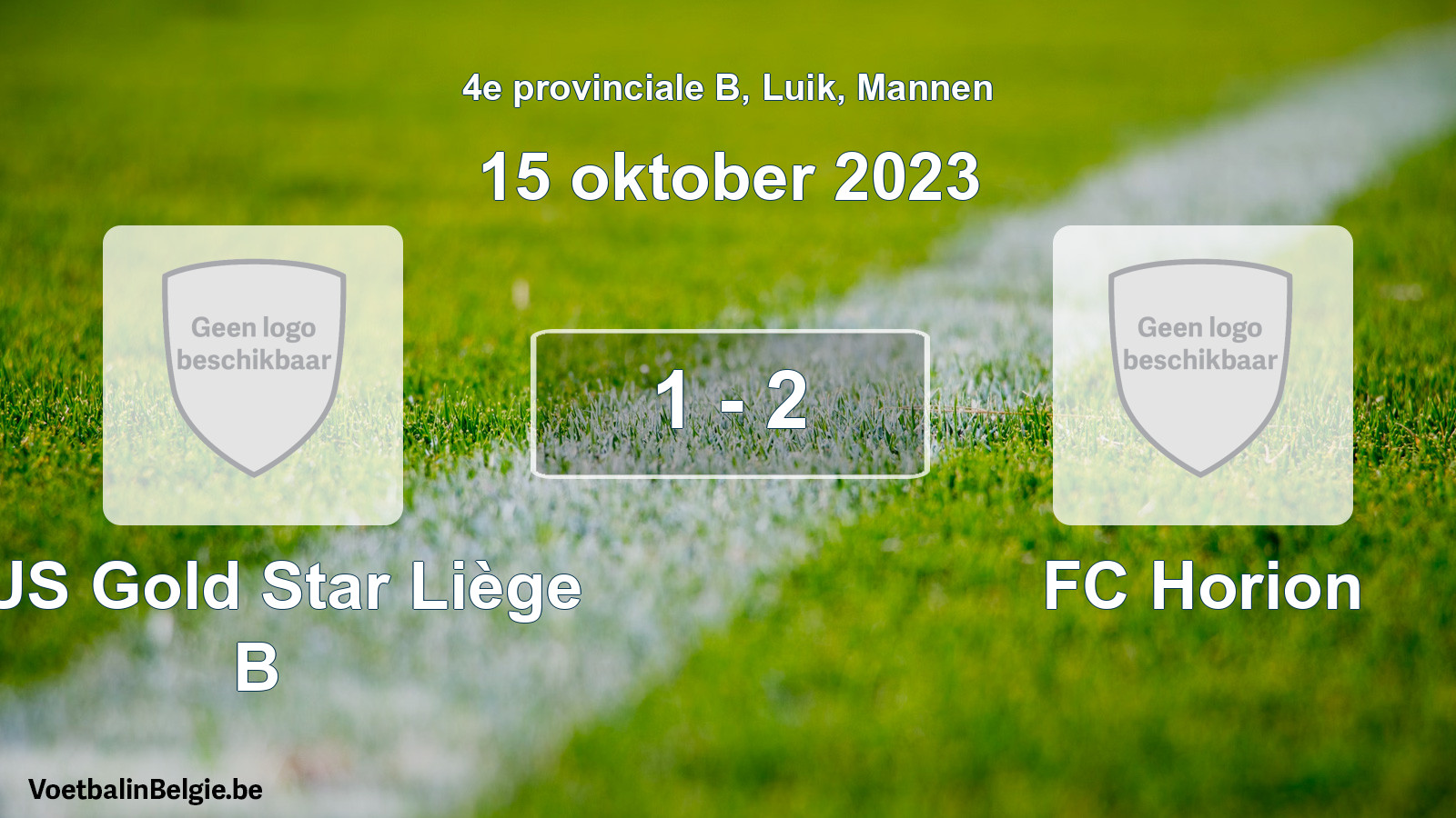 Gespeelde wedstrijd mannenvoetbal: RUS Gold Star Liège B - FC Horion 1 - 2 (15 oktober 2023)