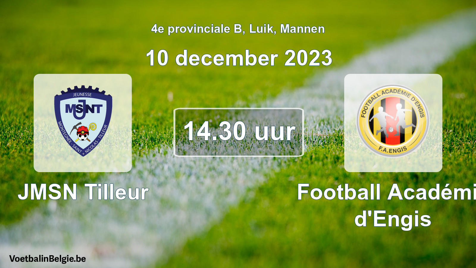 Geplantes Spiel männer-Fußball: JMSN Tilleur - Football Académie d'Engis (10 Dezember 2023)