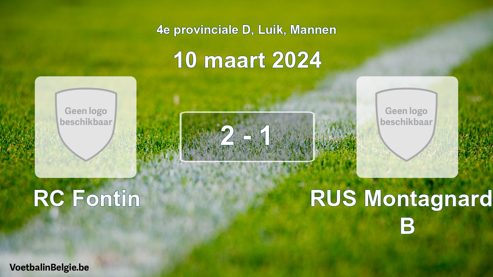 Gespeelde wedstrijd mannenvoetbal: RC Fontin - RUS Montagnarde B 2 - 1 (10 maart 2024)