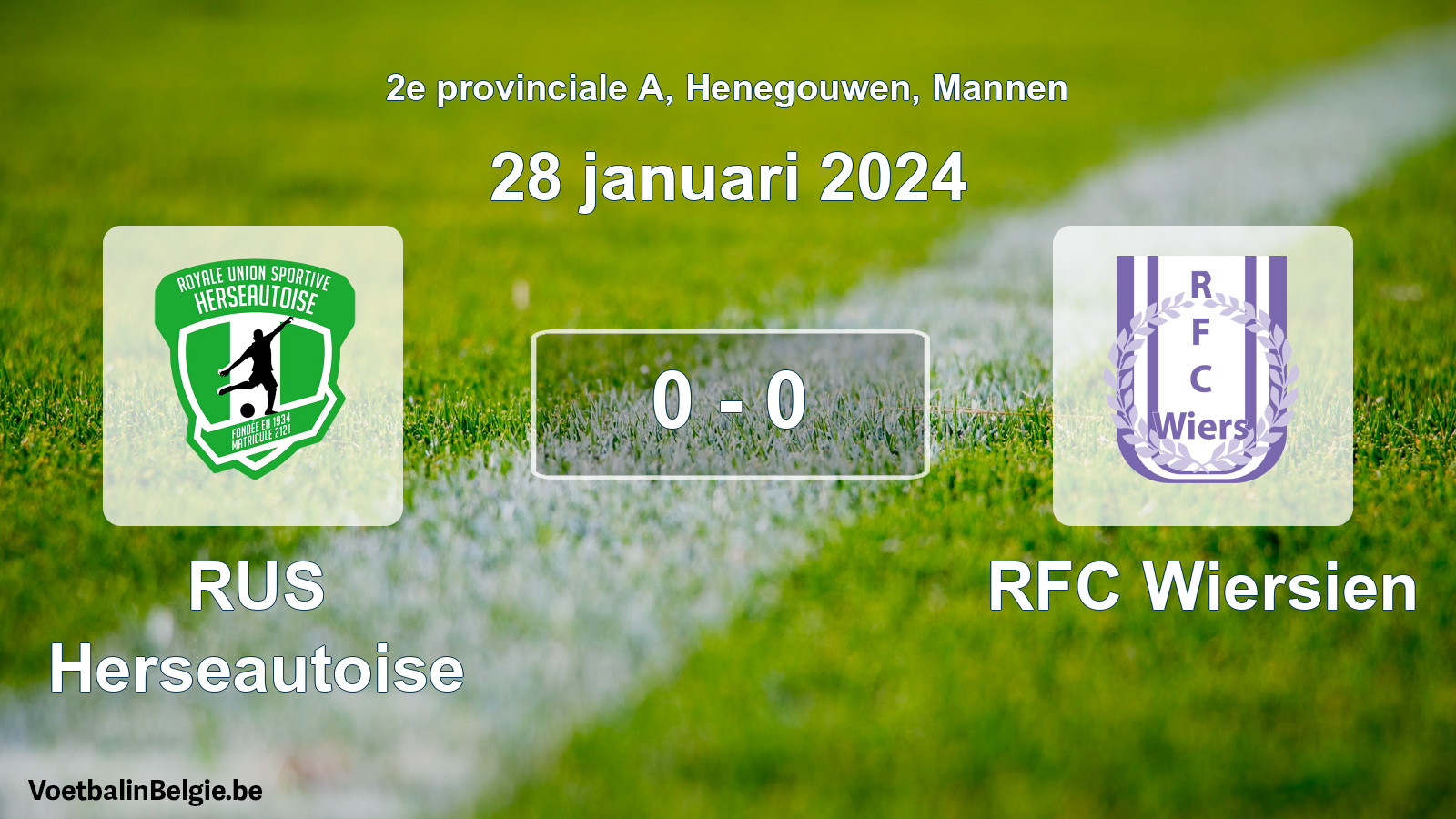 Played match men football: RUS Herseautoise - RFC Wiersien 0 - 0 (28 January 2024)