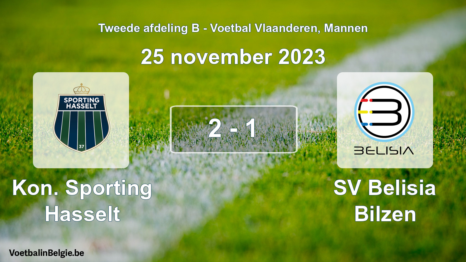 Played match men football: Kon. Sporting Hasselt - SV Belisia Bilzen 2 - 1 (25 November 2023)