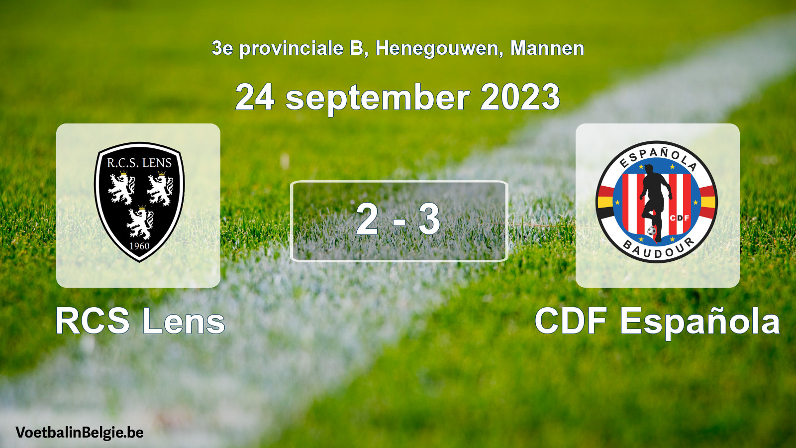 Gespeelde wedstrijd mannenvoetbal: RCS Lens - CDF Española 2 - 3 (24 september 2023)