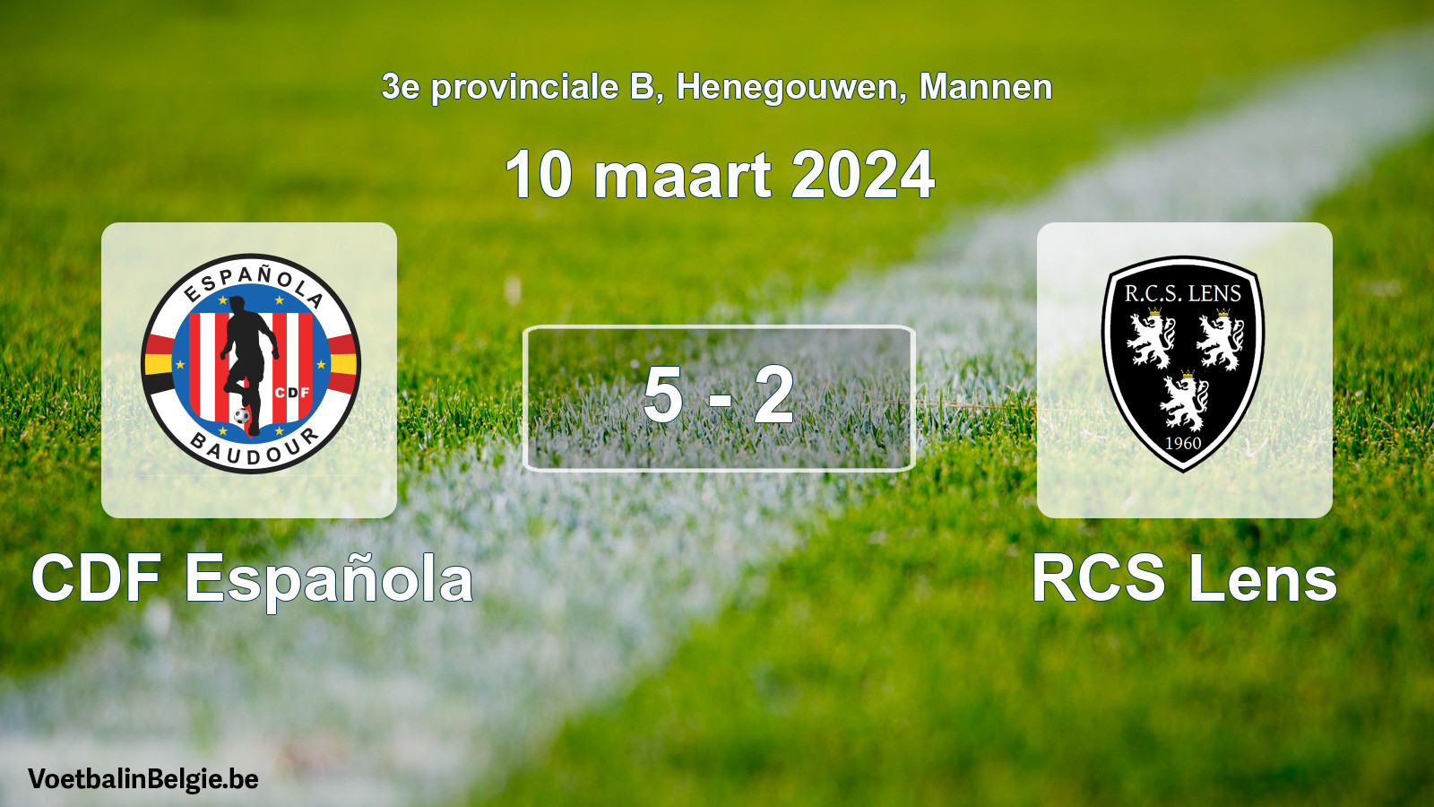 Gespeelde wedstrijd mannenvoetbal: CDF Española - RCS Lens 5 - 2 (10 maart 2024)