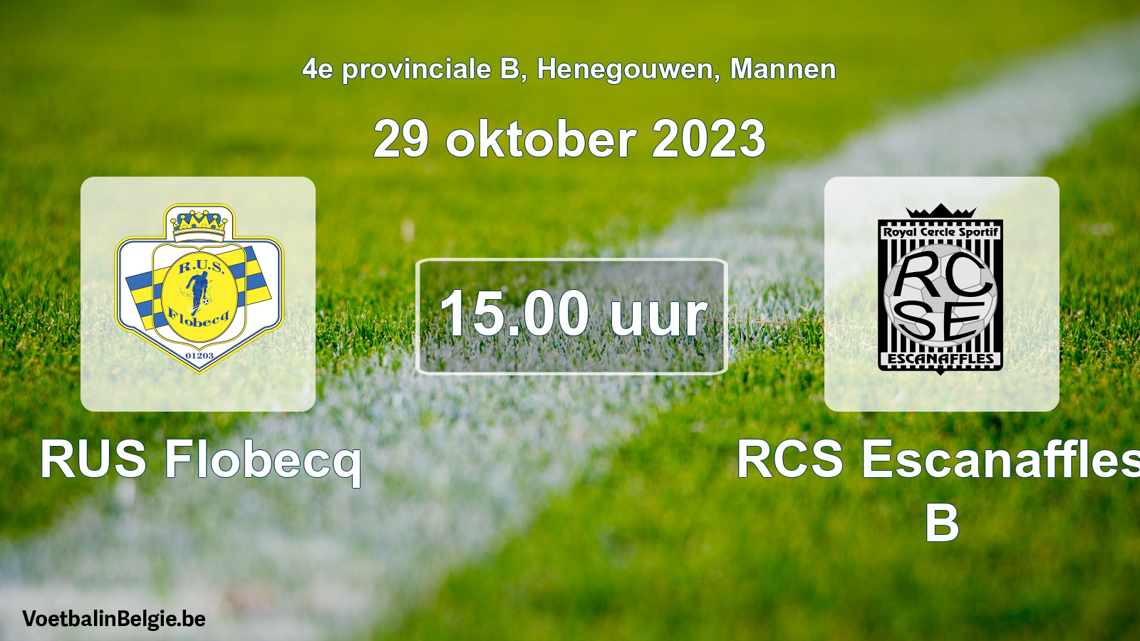 Geplantes Spiel männer-Fußball: RUS Flobecq - RCS Escanaffles B (29 Oktober 2023)