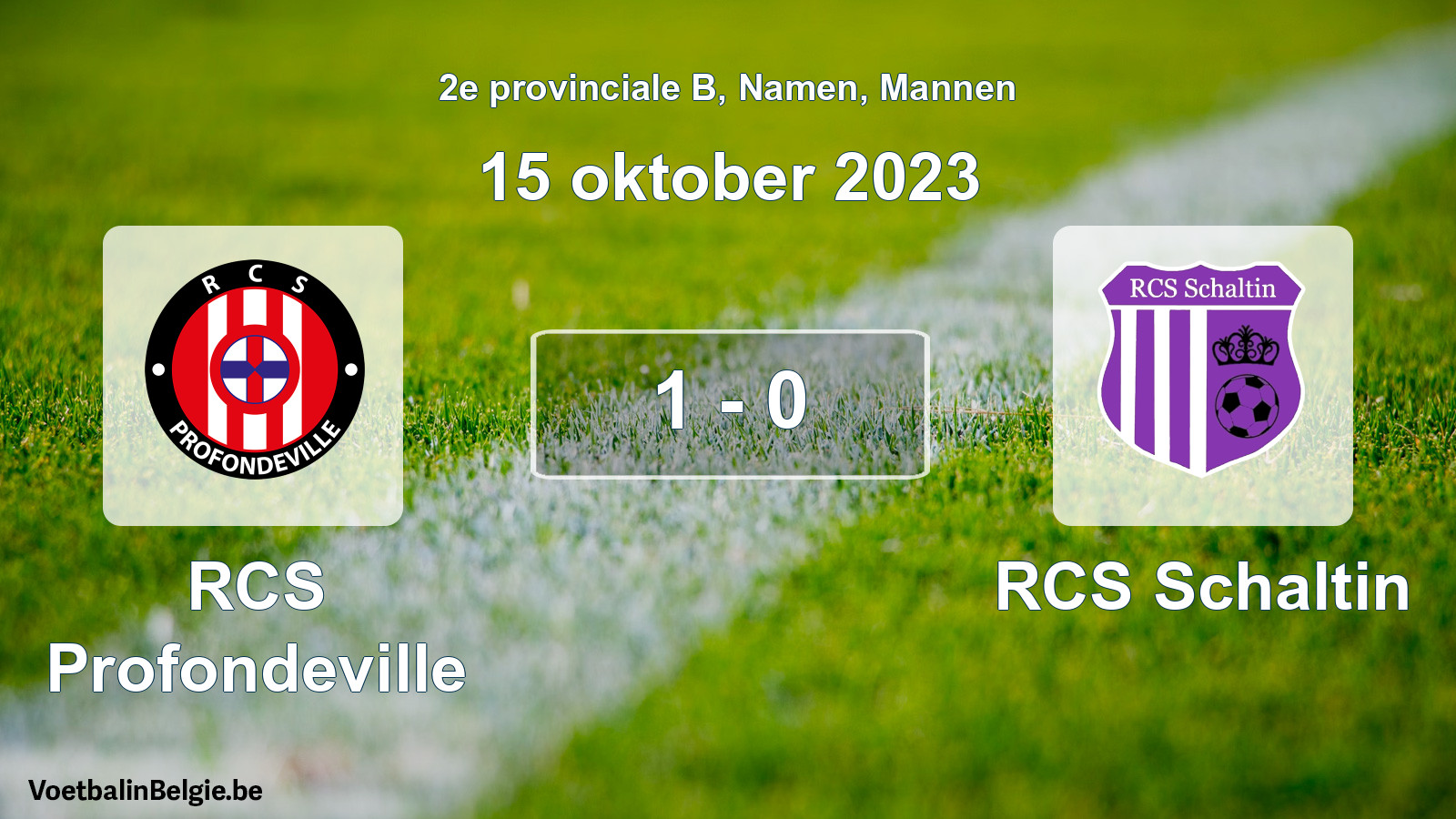 Gespeelde wedstrijd mannenvoetbal: RCS Profondeville - RCS Schaltin 1 - 0 (15 oktober 2023)
