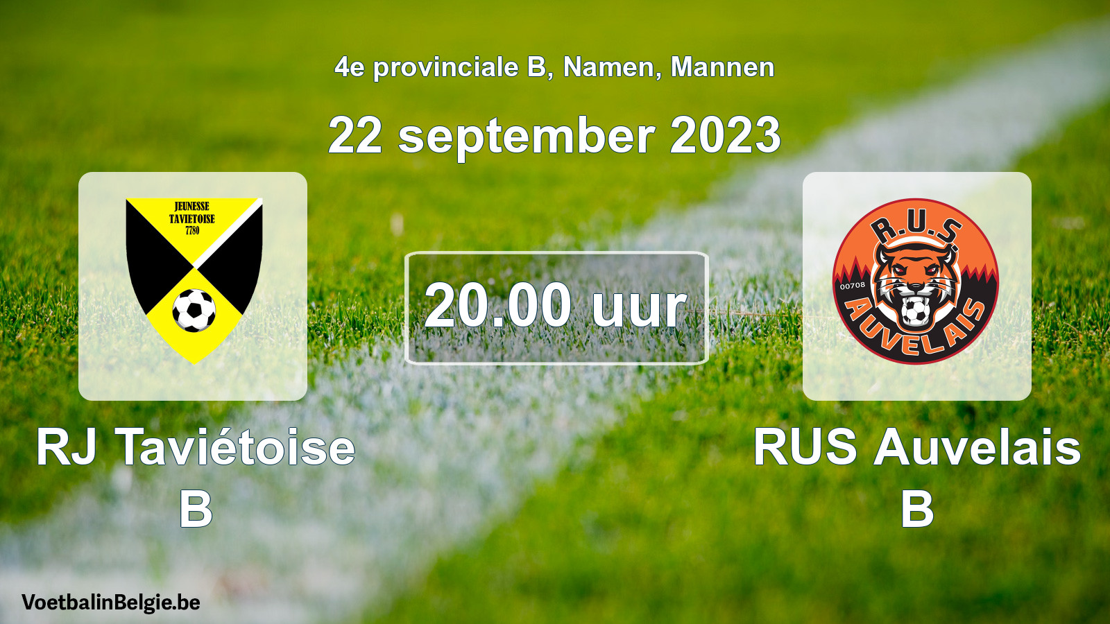 Geplantes Spiel männer-Fußball: RJ Taviétoise B - RUS Auvelais B (22 September 2023)
