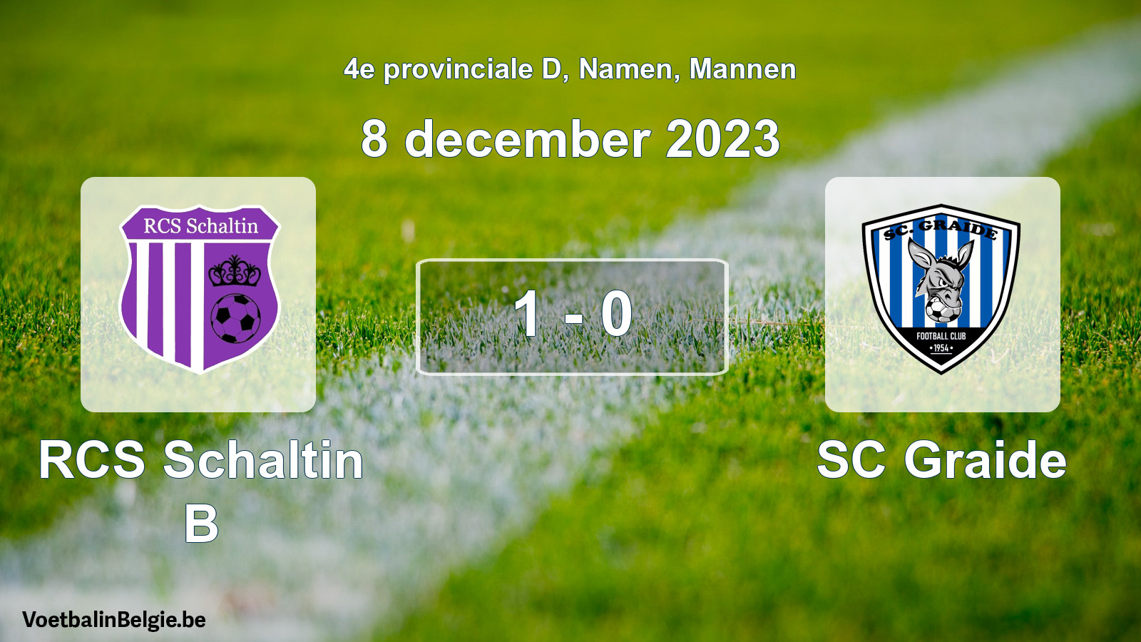 Gespeelde wedstrijd mannenvoetbal: RCS Schaltin B - SC Graide 1 - 0 (8 december 2023)