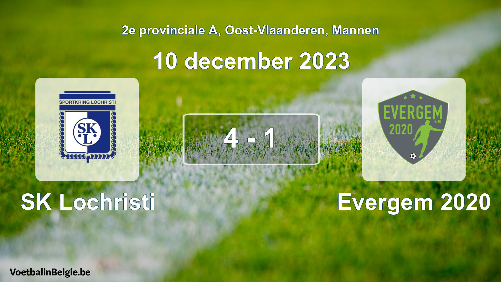 Played match men football: SK Lochristi - Evergem 2020 4 - 1 (10 December 2023)