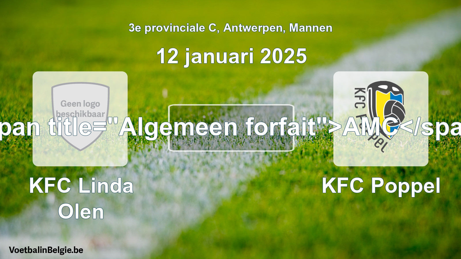 Algemeen forfait: KFC Linda Olen - KFC Poppel (12 januari 2025)