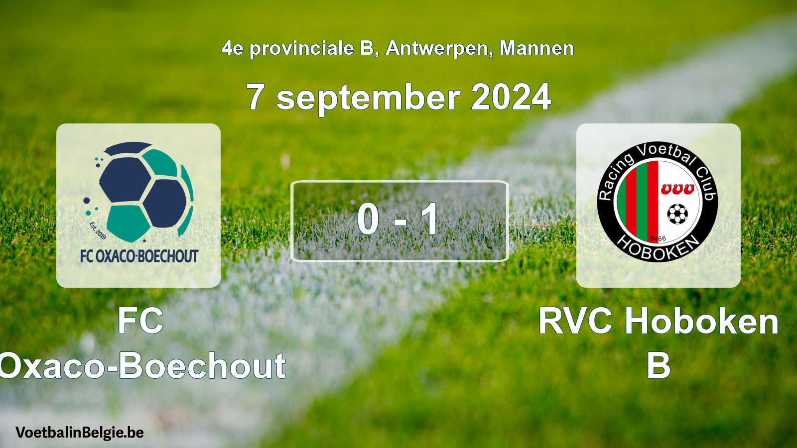 Gespeelde wedstrijd mannenvoetbal: FC Oxaco-Boechout - RVC Hoboken B 0 - 1 (7 september 2024)